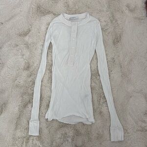 Stateside Long-sleeve Waffle Button-Up